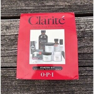 OPI Clarite Odor & Tack Free Polish System 3 Powders Spa White Sheer Pink READ